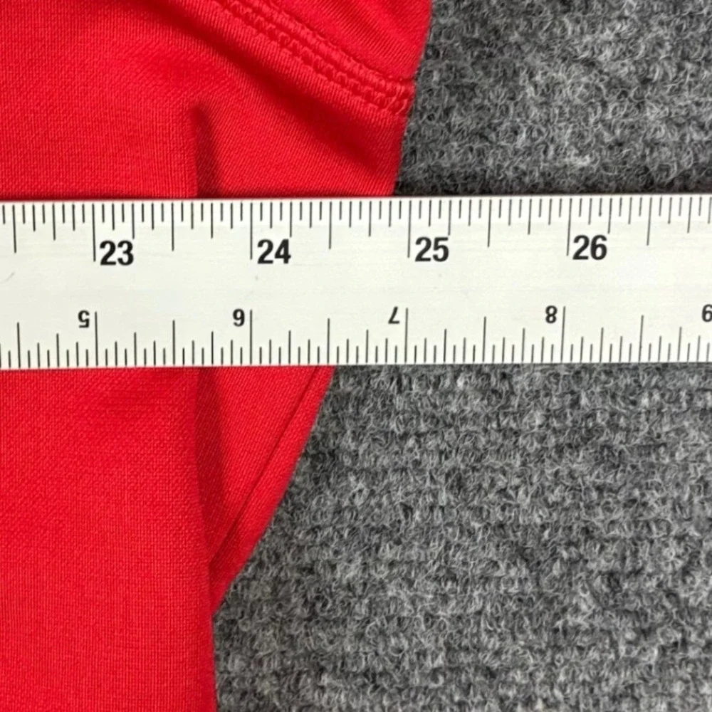 Under Armour Storm Hoodie Mens‎ Size Large Red Grey Big Logo Fleece Sweatshirt